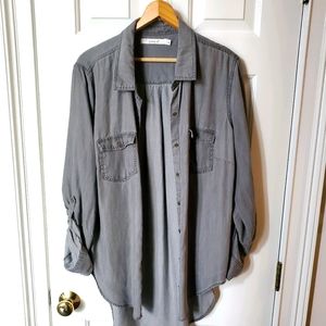 LOVE 8 oversized boyfriend women's grey shirt